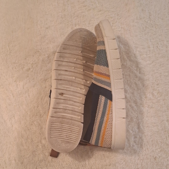 Ryka Blue and Yellow Sneakers Comfortable Slip-On Design - Picture 4 of 6